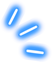 Blue neon expression mark surprise